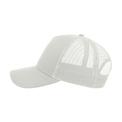White-White - Lifestyle - Atlantis Rapper Cotton 5 Panel Trucker Cap
