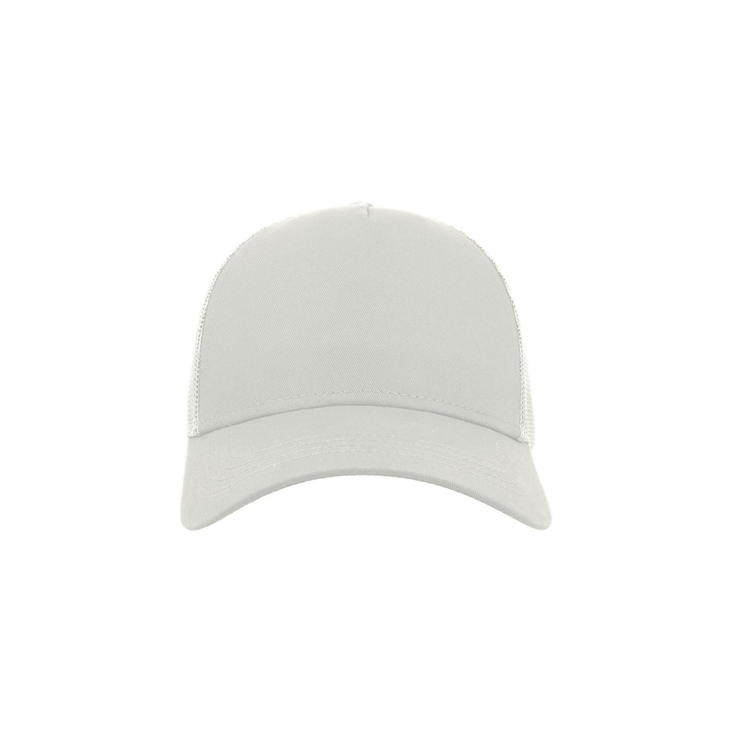 White-White - Pack Shot - Atlantis Rapper Cotton 5 Panel Trucker Cap