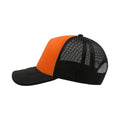 Orange-Black - Side - Atlantis Rapper 5 Panel Trucker Cap