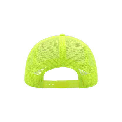 Safety Yellow-White - Back - Atlantis Rapper 5 Panel Trucker Cap