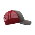 Grey-Red - Side - Atlantis Rapper 5 Panel Trucker Cap