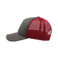 Grey-Red - Lifestyle - Atlantis Rapper 5 Panel Trucker Cap