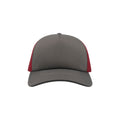 Grey-Red - Pack Shot - Atlantis Rapper 5 Panel Trucker Cap