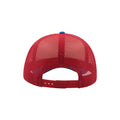 White-Red-Royal - Back - Atlantis Rapper 5 Panel Trucker Cap