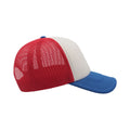 White-Red-Royal - Side - Atlantis Rapper 5 Panel Trucker Cap