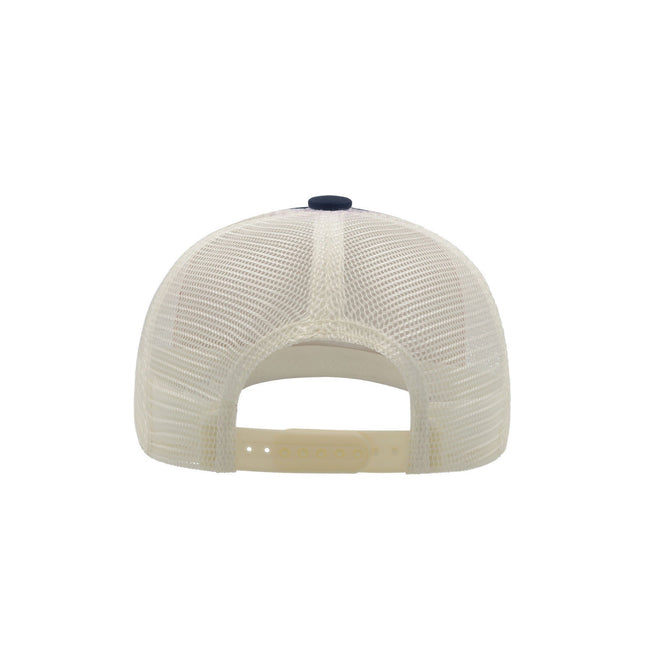 Navy - Back - Atlantis Record Mid Visor 5 Panel Trucker Cap