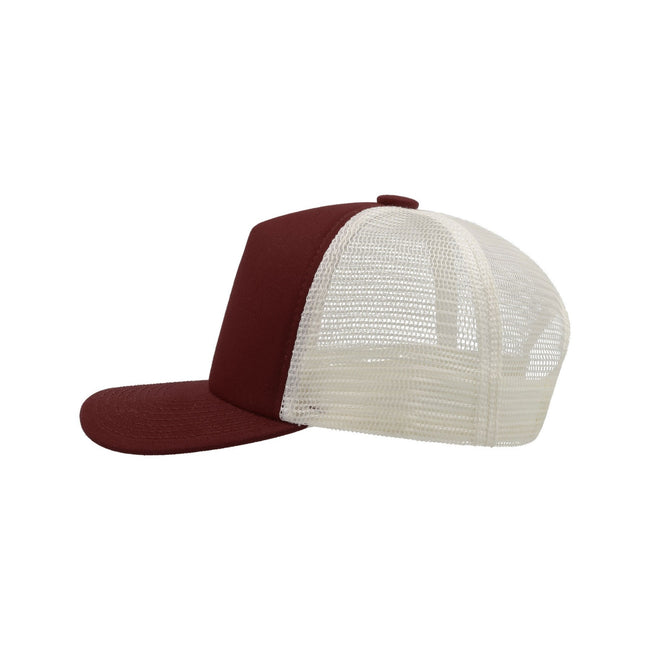 Burgundy - Lifestyle - Atlantis Record Mid Visor 5 Panel Trucker Cap