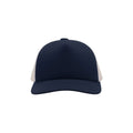 Navy - Pack Shot - Atlantis Record Mid Visor 5 Panel Trucker Cap