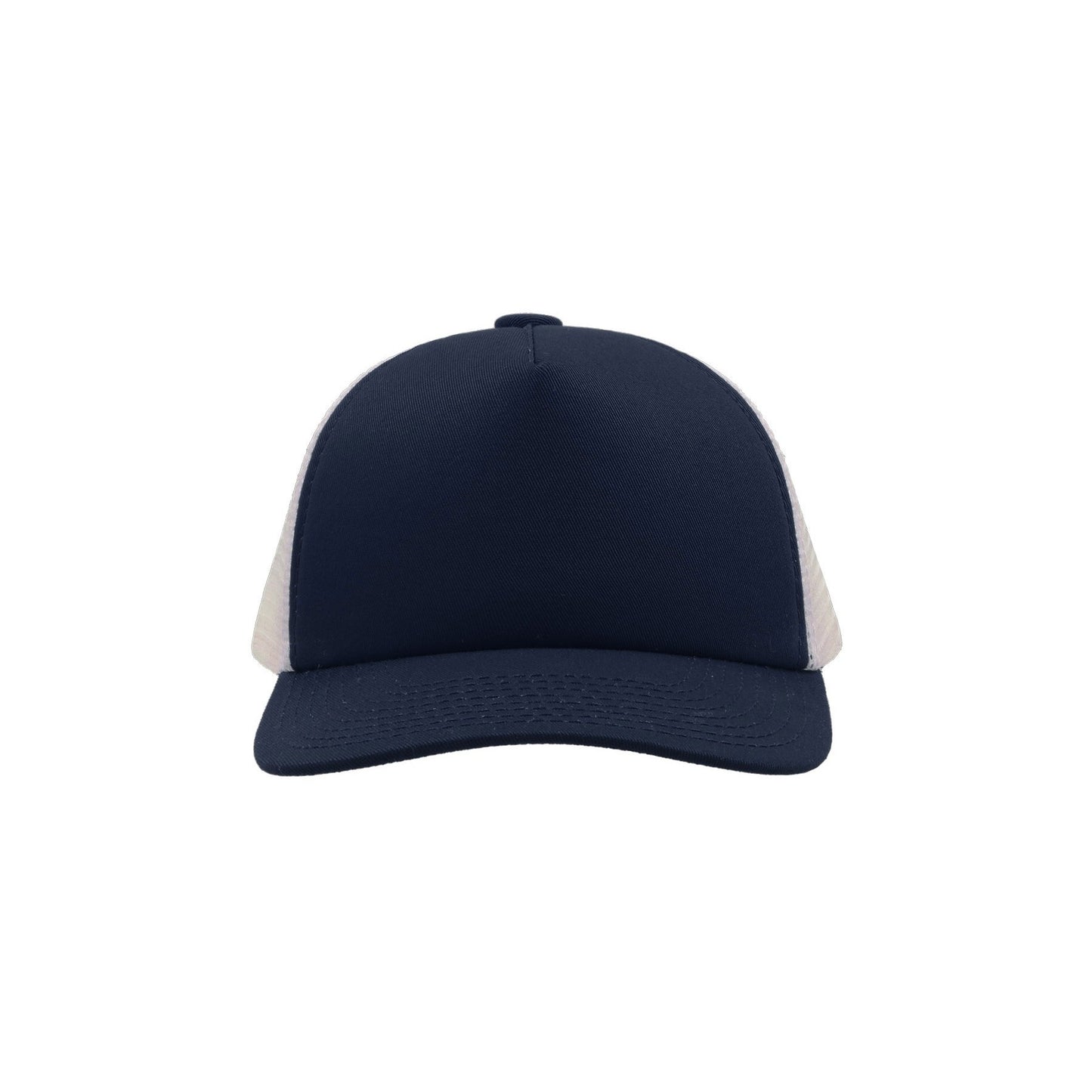 Navy - Pack Shot - Atlantis Record Mid Visor 5 Panel Trucker Cap