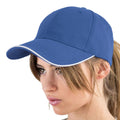 Royal - Back - Atlantis Reflect 6 Panel Reflective Piping Baseball Cap