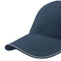 Navy - Side - Atlantis Reflect 6 Panel Reflective Piping Baseball Cap