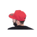Red - Side - Atlantis Flat Visor 5 Panel Cap