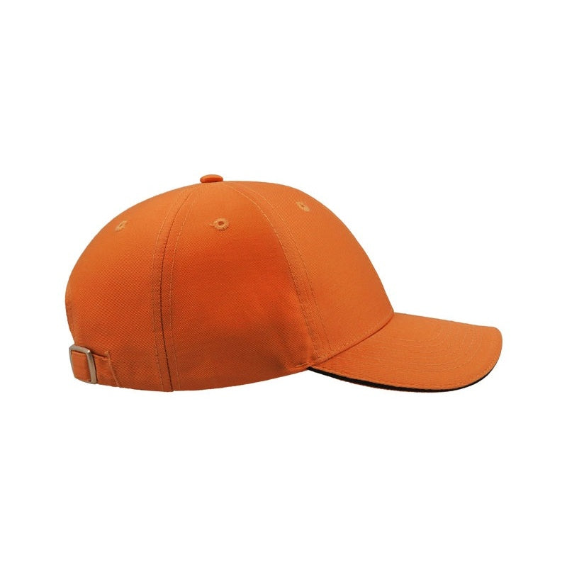 Orange - Side - Atlantis Sport Sandwich 6 Panel Baseball Cap