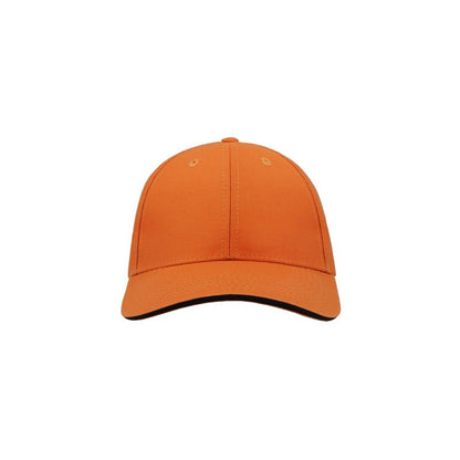 Orange - Pack Shot - Atlantis Sport Sandwich 6 Panel Baseball Cap
