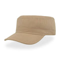 Khaki - Front - Atlantis Tank Brushed Cotton Military Cap