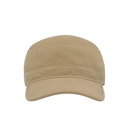 Khaki - Side - Atlantis Tank Brushed Cotton Military Cap