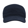 Navy - Side - Atlantis Tank Brushed Cotton Military Cap