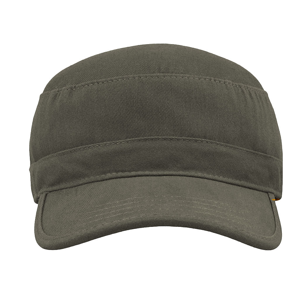 Olive - Side - Atlantis Tank Brushed Cotton Military Cap