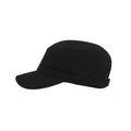 Black - Close up - Atlantis Chino Cotton Uniform Military Cap