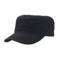 Black - Front - Atlantis Chino Cotton Uniform Military Cap