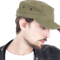 Olive - Side - Atlantis Chino Cotton Urban Military Cap