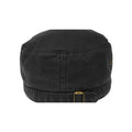 Black - Back - Atlantis Chino Cotton Urban Military Cap