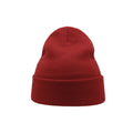Red - Side - Atlantis Wind Double Skin Beanie With Turn Up