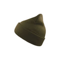 Olive - Front - Atlantis Wind Double Skin Beanie With Turn Up