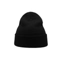 Black - Side - Atlantis Wind Double Skin Beanie With Turn Up