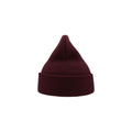 Burgundy - Back - Atlantis Wind Double Skin Beanie With Turn Up