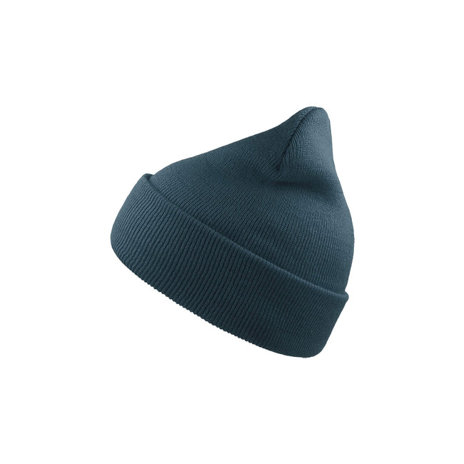 Petrol - Front - Atlantis Wind Double Skin Beanie With Turn Up
