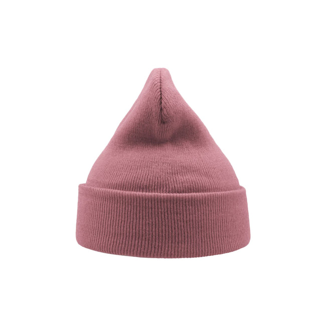 Pink - Back - Atlantis Wind Double Skin Beanie With Turn Up