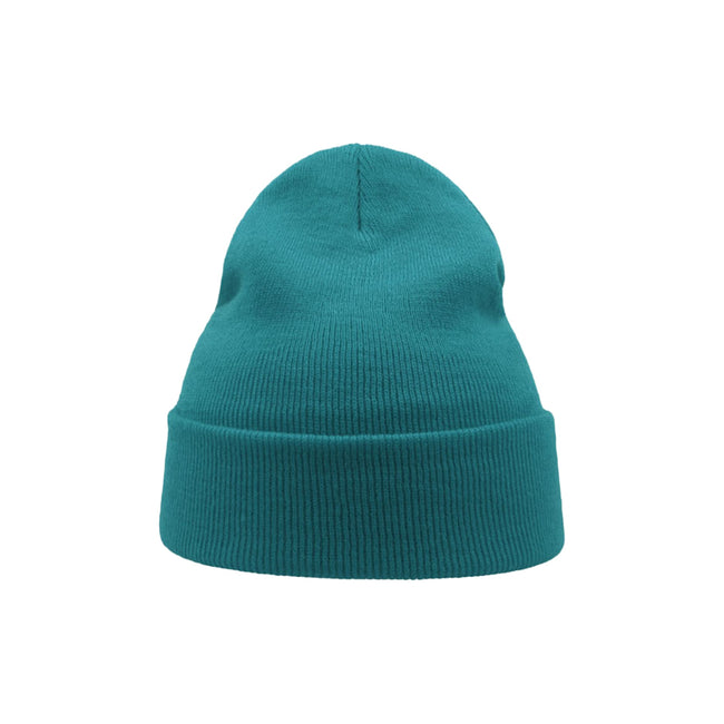 Turquoise - Side - Atlantis Wind Double Skin Beanie With Turn Up