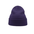 Purple - Side - Atlantis Wind Double Skin Beanie With Turn Up