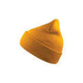 Mustard - Front - Atlantis Wind Double Skin Beanie With Turn Up