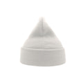 White - Back - Atlantis Wind Double Skin Beanie With Turn Up