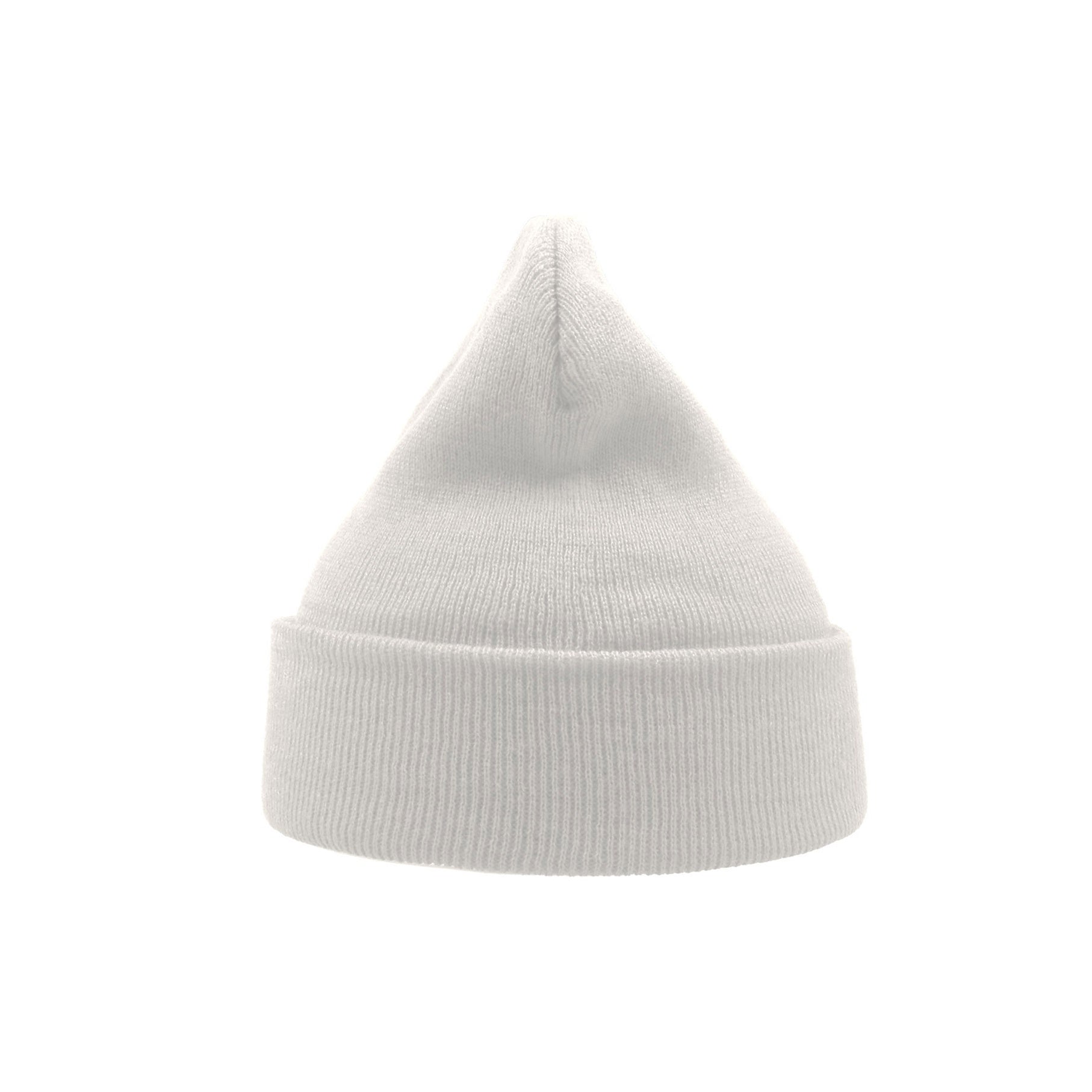 White - Back - Atlantis Wind Double Skin Beanie With Turn Up