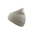 Light Grey - Front - Atlantis Wind Double Skin Beanie With Turn Up
