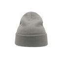 Light Grey - Side - Atlantis Wind Double Skin Beanie With Turn Up