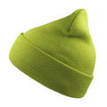 Lime - Front - Atlantis Wind Double Skin Beanie With Turn Up