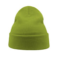 Lime - Side - Atlantis Wind Double Skin Beanie With Turn Up