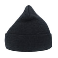 Navy Melange - Back - Atlantis Wind Double Skin Beanie With Turn Up