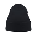 Navy Melange - Side - Atlantis Wind Double Skin Beanie With Turn Up