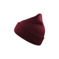 Burgundy - Front - Atlantis Wind Double Skin Beanie With Turn Up