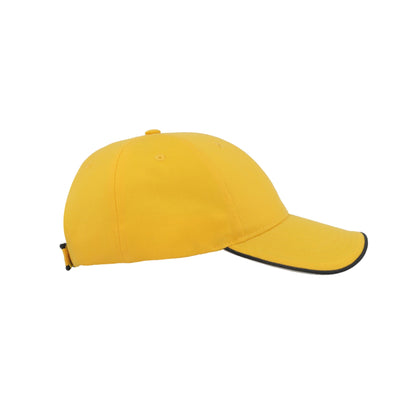 Yellow - Side - Atlantis Zoom Piping Sandwich Sports 6 Panel Contrast Baseball Cap