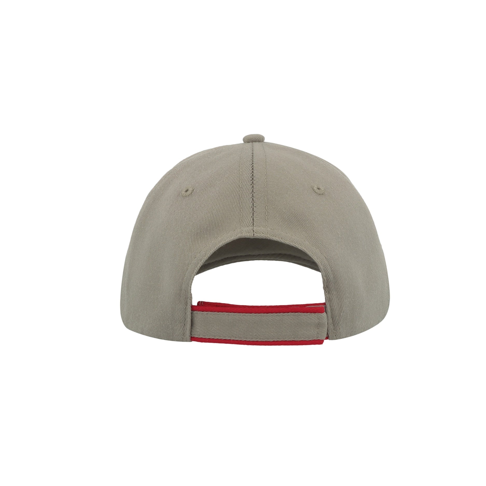 Grey - Back - Atlantis Zoom Piping Sandwich Sports 6 Panel Contrast Baseball Cap