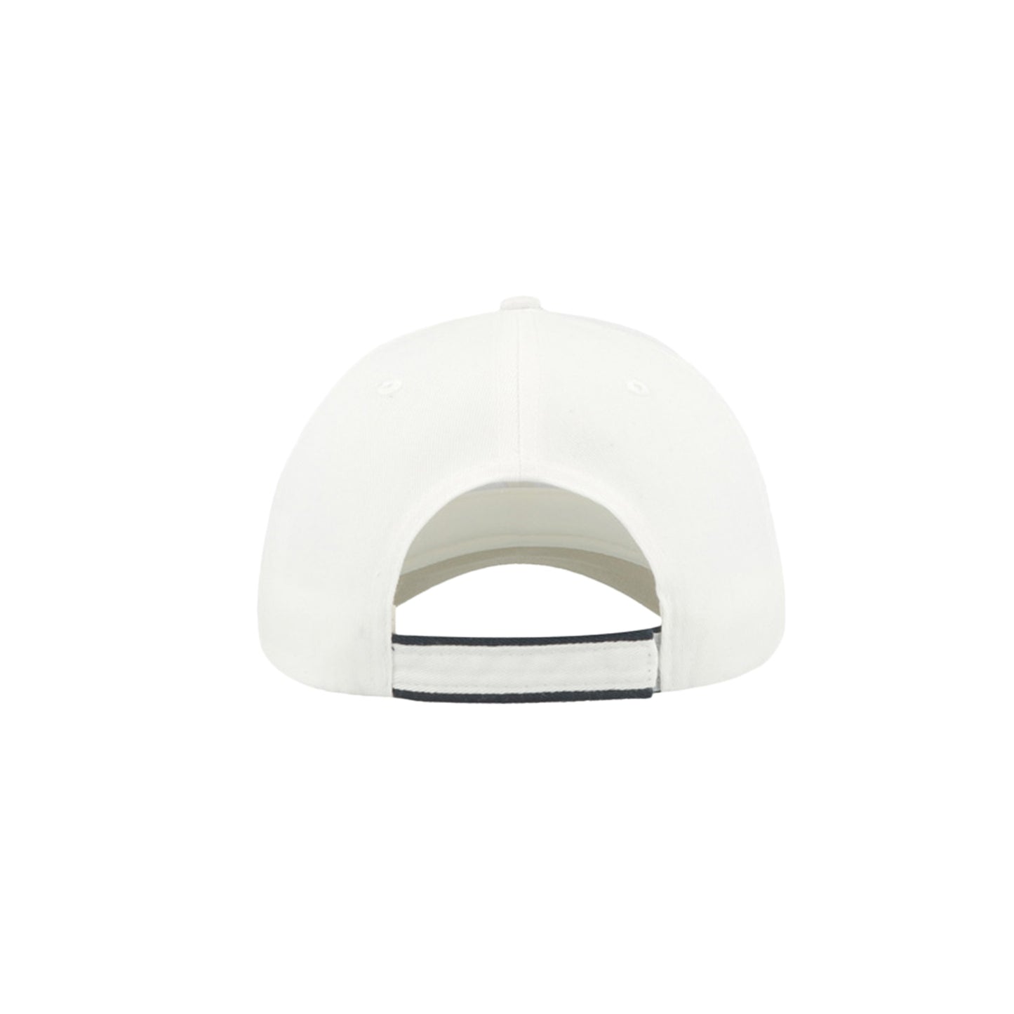 White - Back - Atlantis Zoom Piping Sandwich Sports 6 Panel Contrast Baseball Cap