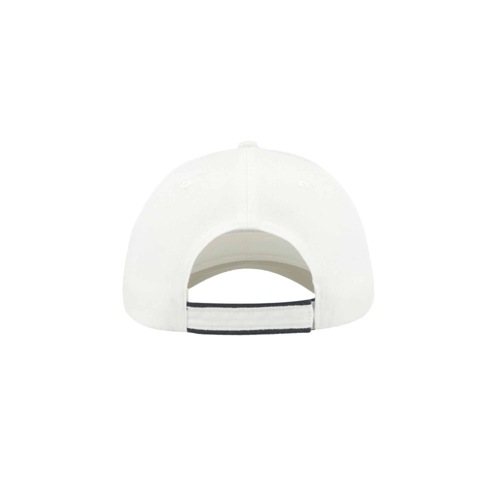 White - Back - Atlantis Zoom Piping Sandwich Sports 6 Panel Contrast Baseball Cap