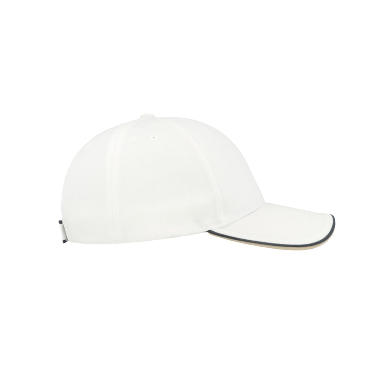 White - Side - Atlantis Zoom Piping Sandwich Sports 6 Panel Contrast Baseball Cap