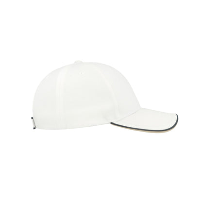 White - Side - Atlantis Zoom Piping Sandwich Sports 6 Panel Contrast Baseball Cap